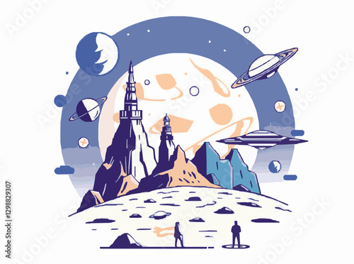 Galactic Colonization Concept with Sci-Fi Elements