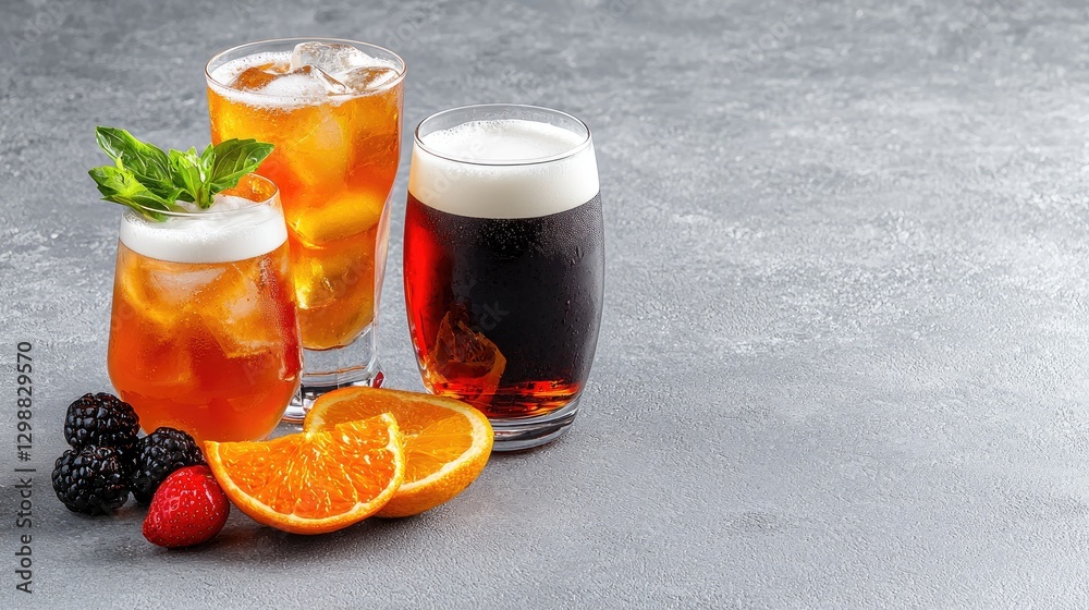 Refreshing Iced Beverages with Fruits Refreshing Iced Beverages with Fruits