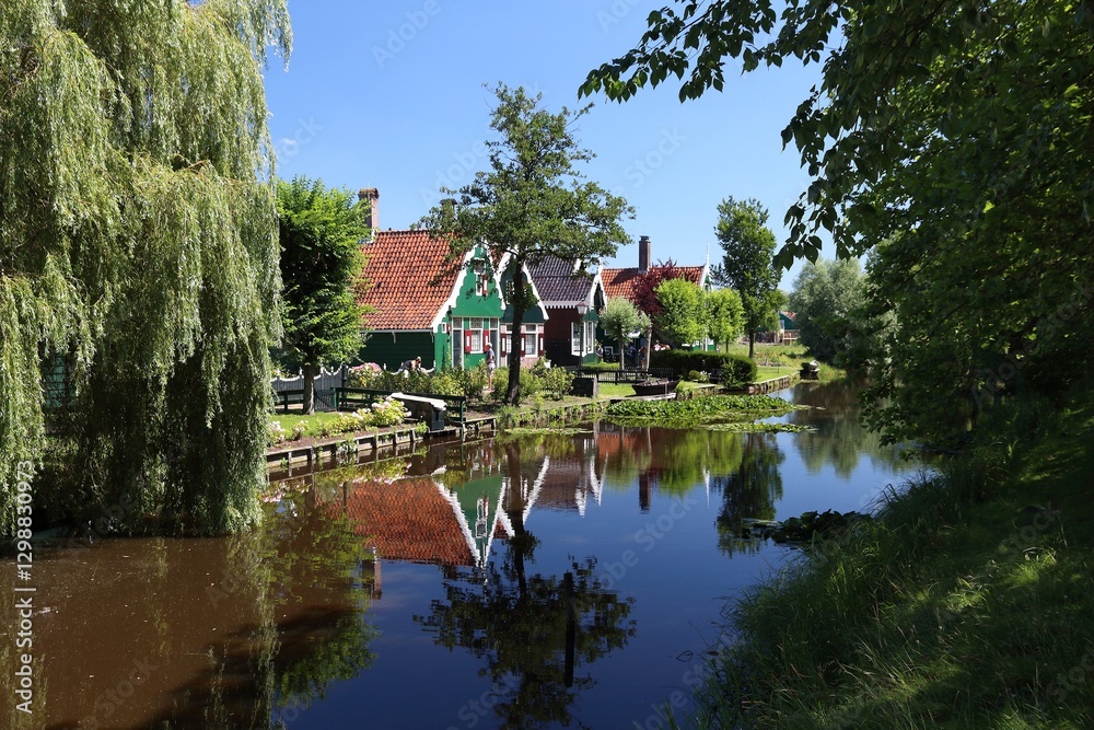 Obraz premium Zaanse Schans village in summer