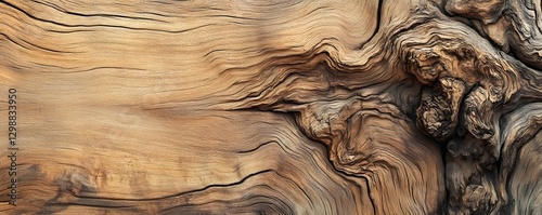 Close up of a tree burl with intricate wood grain