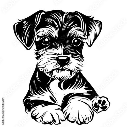 Miniature Schnauzer SVG, Silhouettes svg, Dog Peeking SVG for Cricut, Schnauzer clipart, png Cut file, iron on, vector, vinyl shirt design