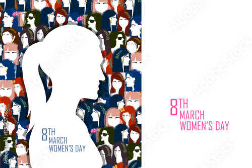 Happy International Women s Day 8th March greetings background