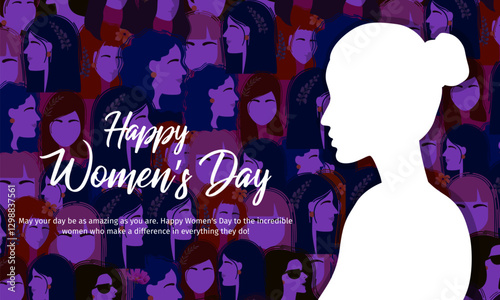Happy International Women s Day 8th March greetings background