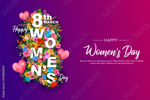 Happy International Women s Day 8th March greetings background