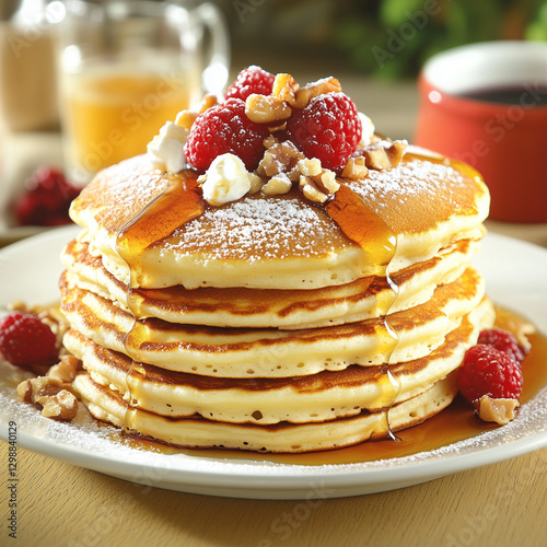 pancake slapjack pile on plate