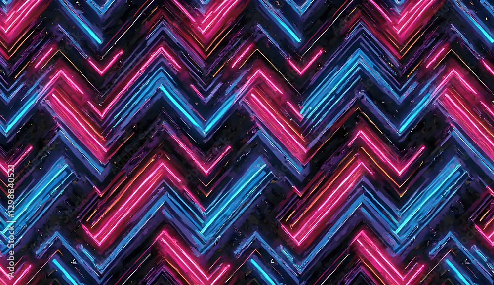 Neon Retro 80s Seamless Pattern Neon Retro 80s Seamless Pattern