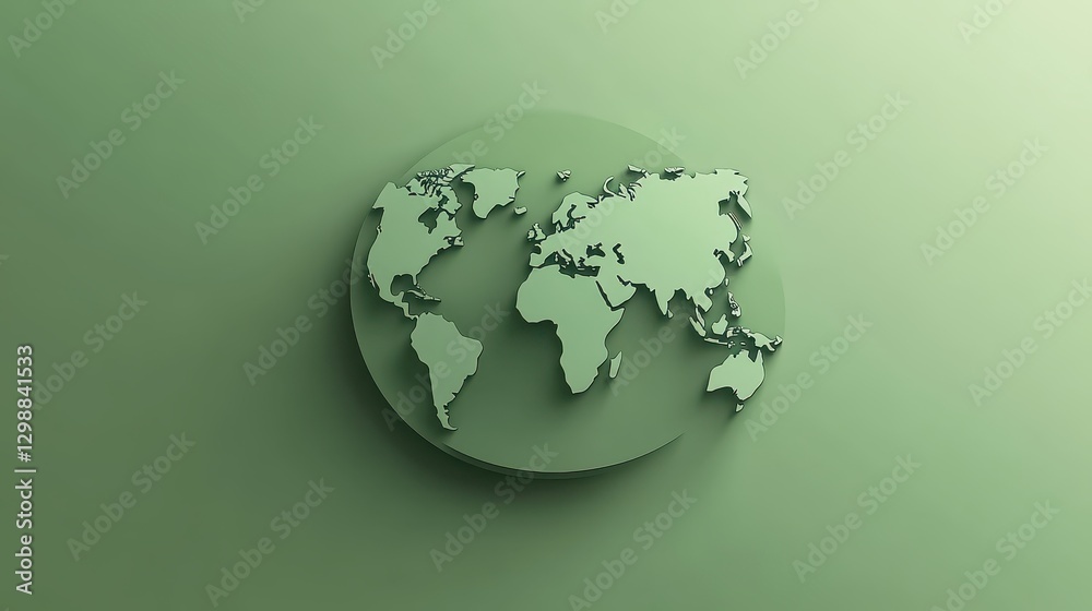 A sleek, flat green Earth map centered on a soft green background, promoting eco-awareness and modern design. A sleek, flat green Earth map centered on a soft green background, promoting eco-awareness and modern design.