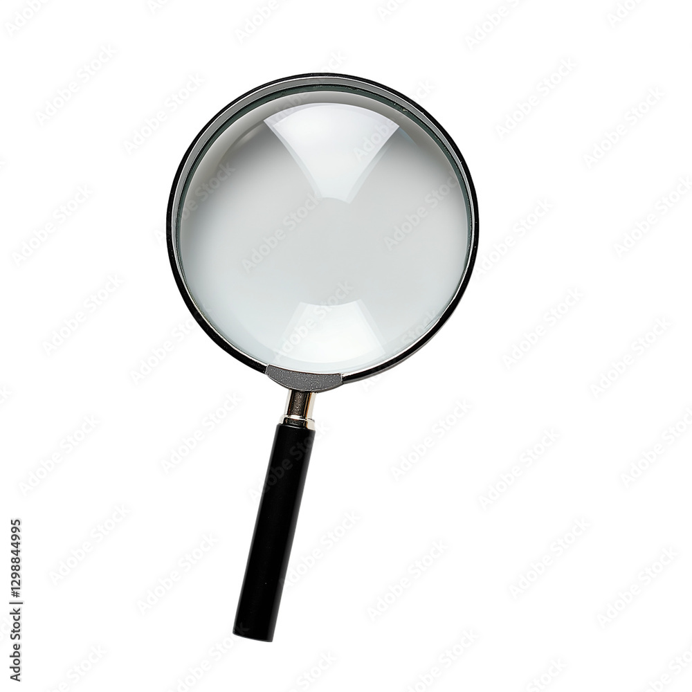 High-Resolution Close-Up of a Magnifying Glass png isolated on transparent background High-Resolution Close-Up of a Magnifying Glass png isolated on transparent background