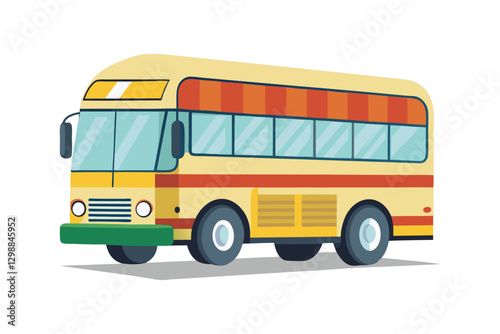 a vector illustration of bus transportation on white background 
