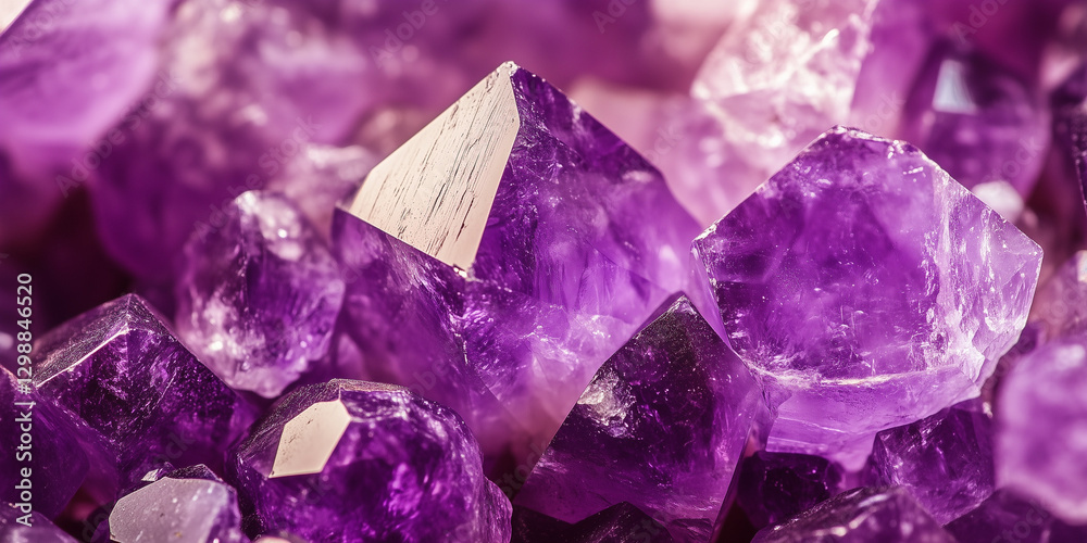 Vibrant amethyst quartz close up detail texture Vibrant amethyst quartz close up detail texture