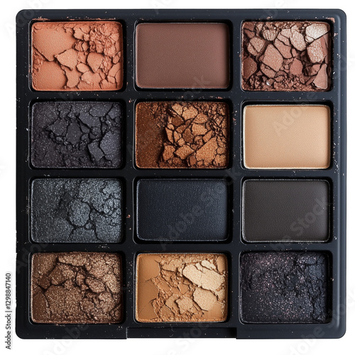 Eye Shadow Palette Featuring a Variety of Textured Shades for Versatile Makeu...