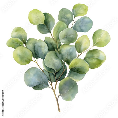 Fresh Green Leaves Arranged in a Natural Pattern for Home Decor or Artistic D...