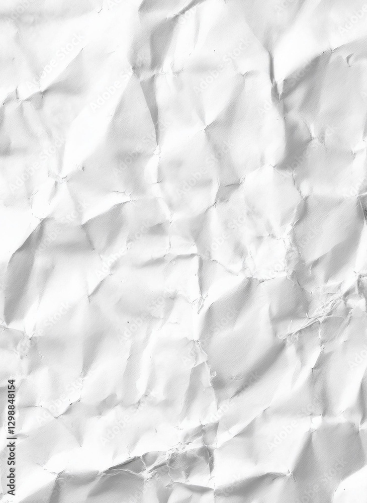 Obraz premium Crumpled White Paper Texture Background