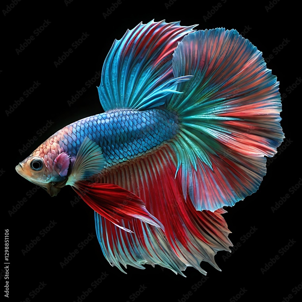 Fototapeta premium tropical fish isolated on black
