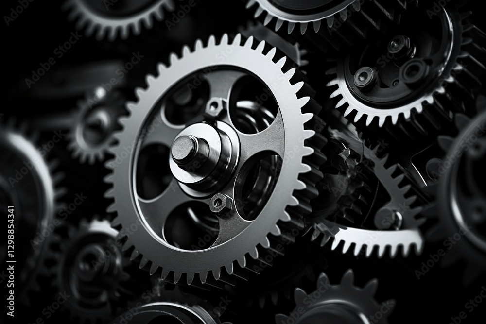 Close up of a gears. close up of gears of a machine