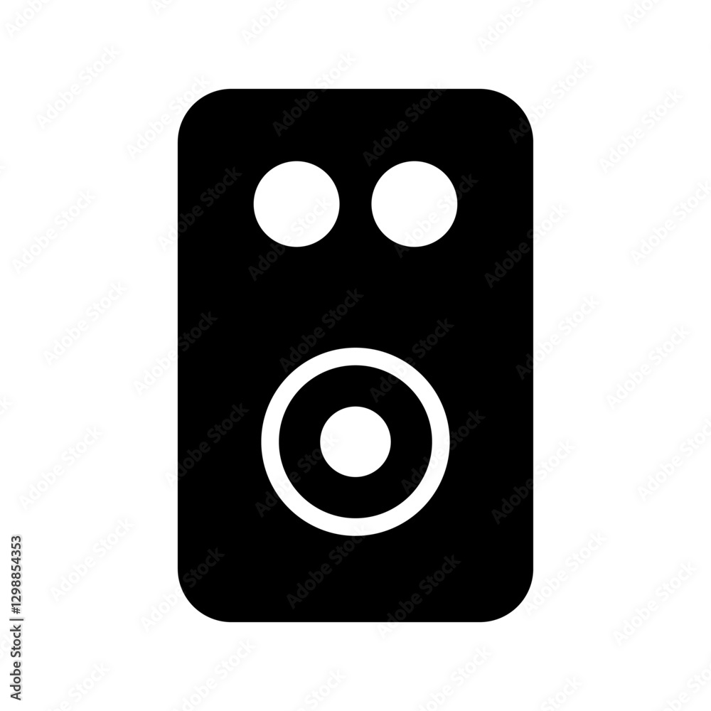 Compact speaker solid icon with a small, minimalist design. Compact speaker solid icon with a small, minimalist design.