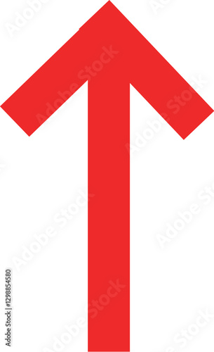 赤い上向きの矢印.