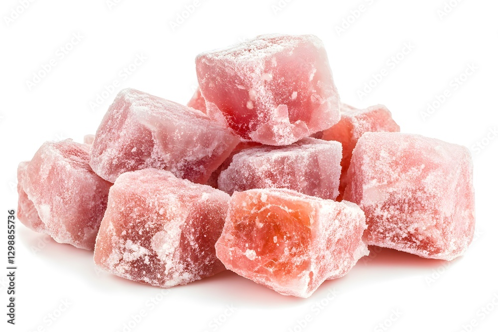 Frozen meat chunk isolated on white background. Frozen meat chunk isolated on white background.