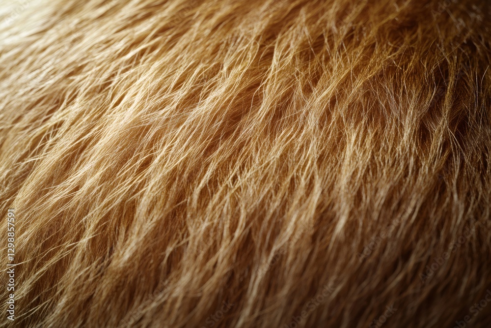 Detailed view of brown animal fur creating a soft, textured background, ideal for nature or wildlife themed projects Detailed view of brown animal fur creating a soft, textured background, ideal for nature or wildlife themed projects
