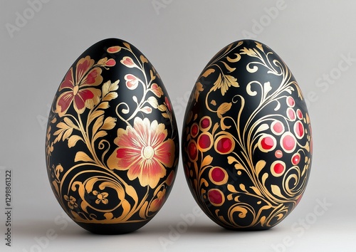 Easter eggs in Russian style. 