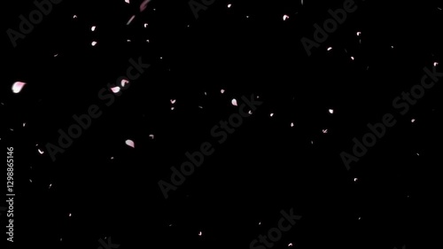 春の風に揺れる桜吹雪のアニメーション