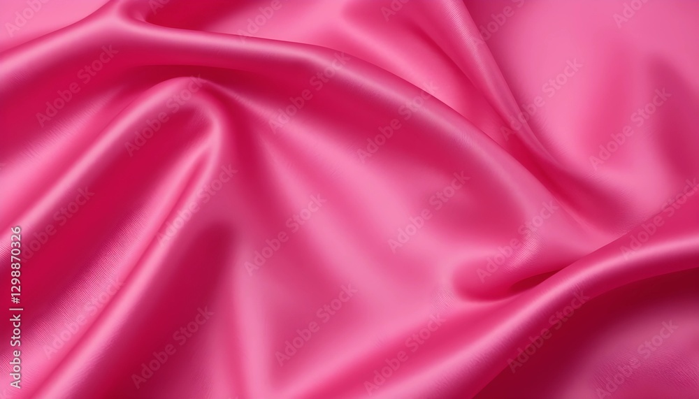 Obraz premium Smooth, Matte, evenly light plain pink silk texture background without wrinkles, creases or creases, showing a bright pink hue