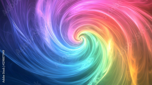 A blurred, dreamy abstract background with swirling rainbow colors and soft shapes
