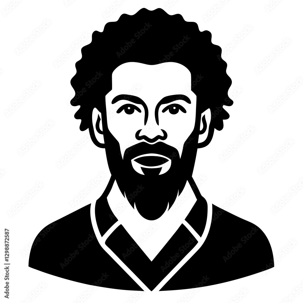 portrait of a man silhouette icon vector art illustrations. portrait of a man silhouette icon vector art illustrations.