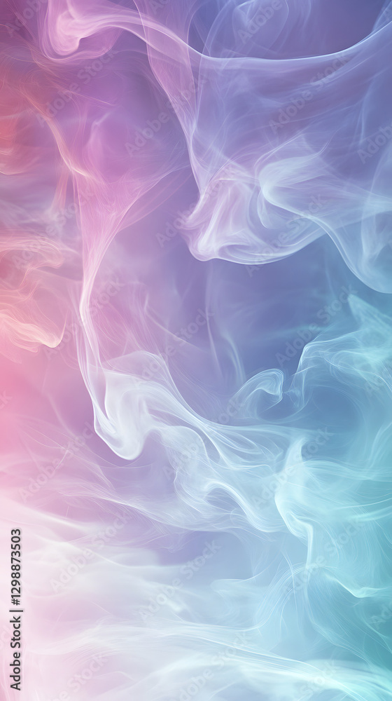 Fototapeta premium A blurred, dreamy abstract background with swirling rainbow colors and soft shapes 