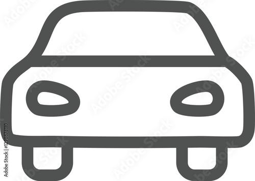 Car Icon. Editable Stroke.