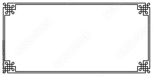 Decorative corners frames doodle. Wedding design elements, flower decoration vector illustration isolated on white background