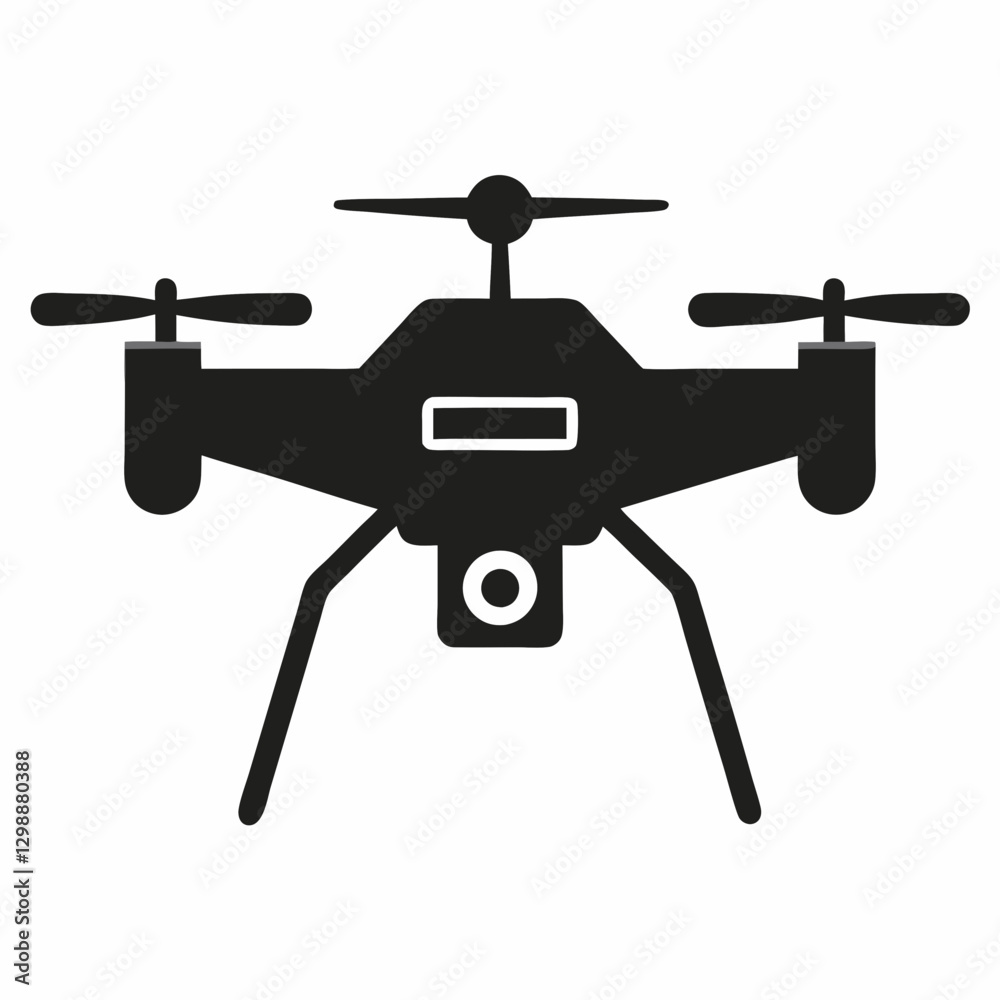 black Civilian aerial drone flat icon for apps and websites vector illustration black Civilian aerial drone flat icon for apps and websites vector illustration