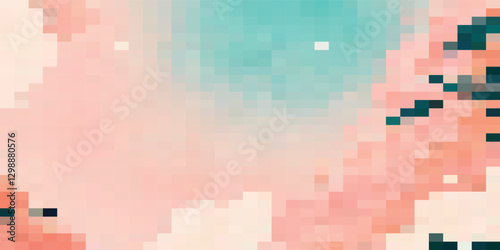 Colorful pixels background illustration