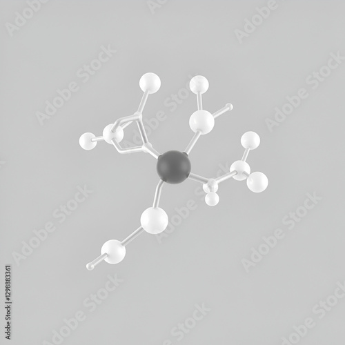 Sterol. Animated 3D model of a molecule. Molecular formula: C17H28O. Chemical model: Ball and stick. Sterols are a subgroup of steroids. Gray background. 3D rendering. Seamless loop. photo