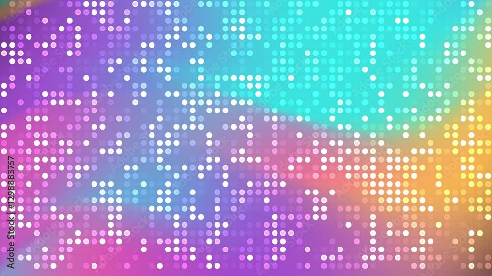 abstract colorful background with blinking dot pixel