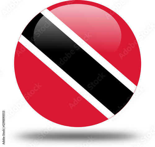 Free Download trinidad and tobago  flag -- 3D Circular Icon, High-Resolution PNG National Symbol for Web and Print	 - GFXLoad