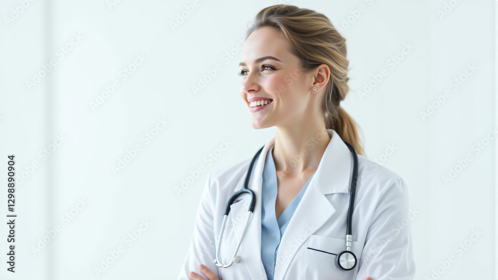 Caring and Professional Female Doctor in a Clinic Setting Caring and Professional Female Doctor in a Clinic Setting