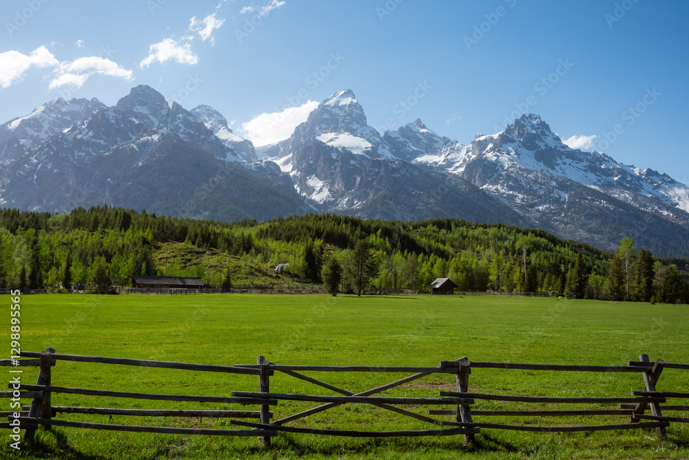 Mountain peaks of the Teton Mountains in Wyoming. Mountain peaks of the Teton Mountains in Wyoming.