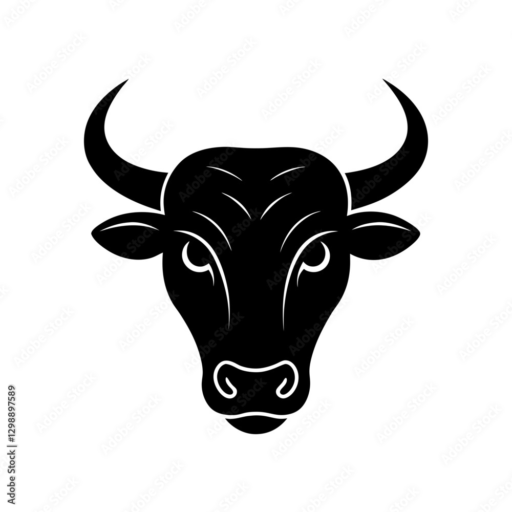 bull head isolated on white bull head isolated on white