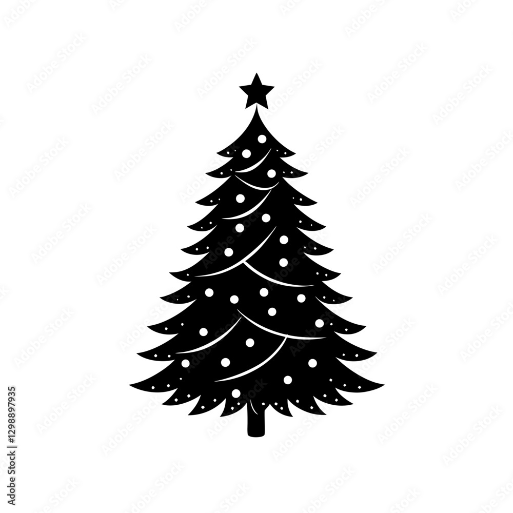 Fototapeta premium christmas tree vector illustration