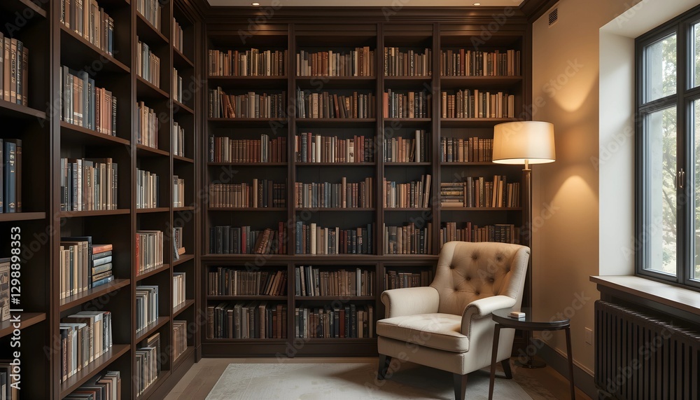 Cozy Reading Nook with Warm Ambience Cozy Reading Nook with Warm Ambience