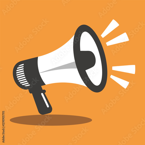 megaphone icon on white background