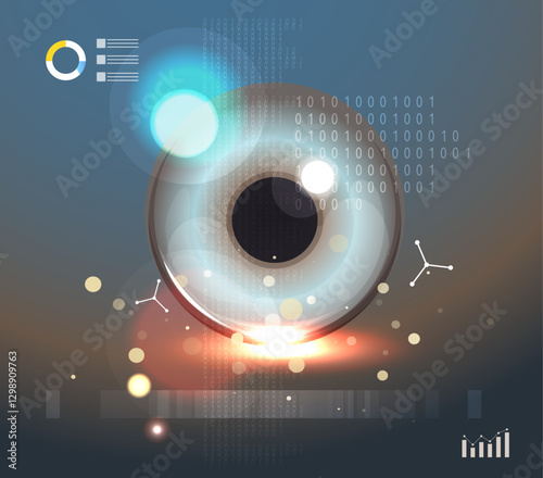 Digital Eye - Cyber Security Concept - Illustration