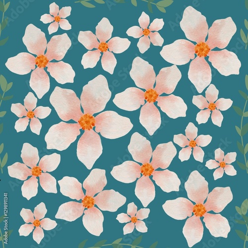seamless pattern with flowers