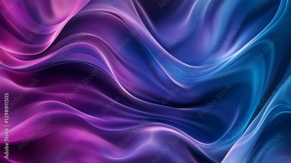 Fototapeta premium Ethereal Twilight: Gradient Background of Deep Blue to Vibrant Purple