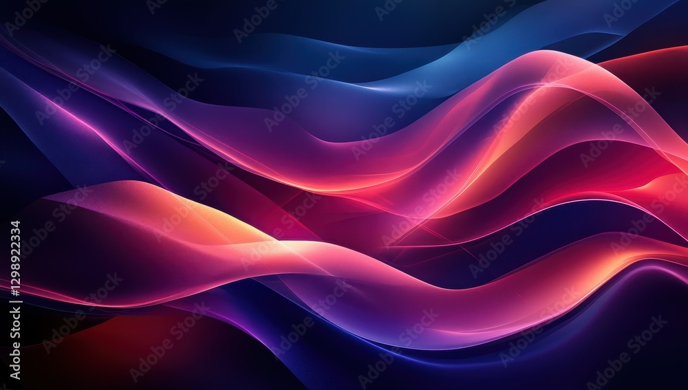 Fototapeta premium Colorful Waves of Light and Energy Flowing in a Dynamic Abstract Background for Artistic and Creative Designs