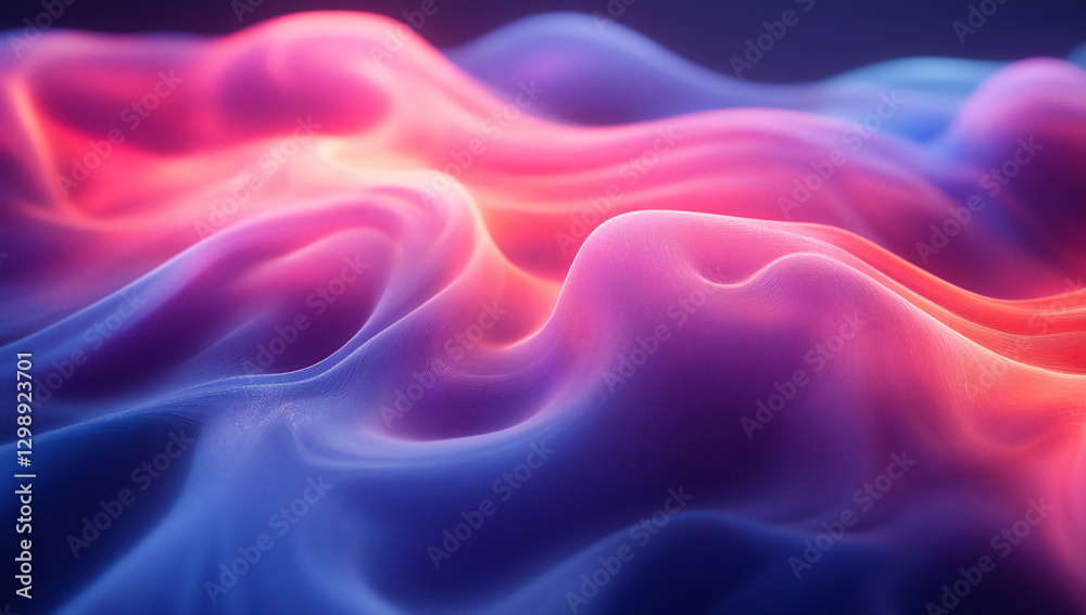 Obraz premium 3d render of flowing liquid on a black background, floating and swirling,