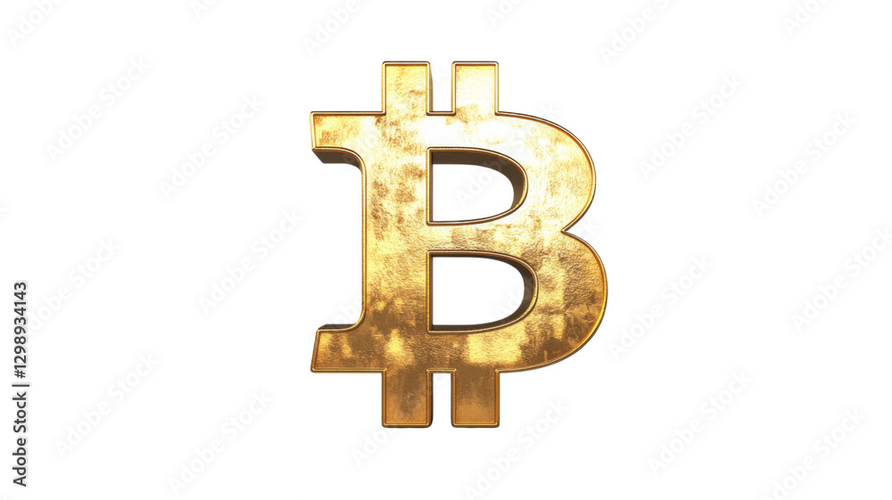 Golden bitcoin symbol rotating on transparent background representing cryptocurrency investment Golden bitcoin symbol rotating on transparent background representing cryptocurrency investment