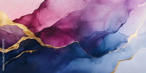 Vibrant watercolor abstract background featuring jewel tones and fluid shapes for artistic design inspiration