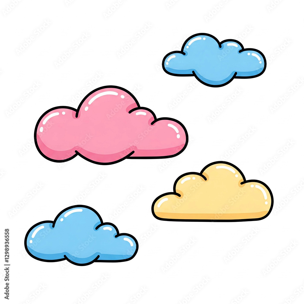 hand drawn cartoon clouds hand drawn cartoon clouds